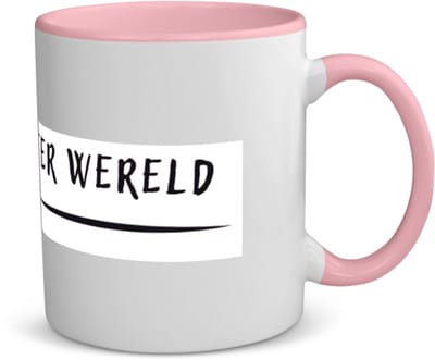 Akyol - beste vader ter wereld koffiemok - theemok - roze - Vader - father - leuk cadeau voor je vader - 350 ML inhoud