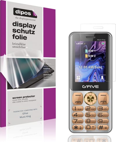 dipos – 4x Beschermfolie geschikt voor GFive Music King | Krasbestendige & heldere Screenprotector Ultra-Thin