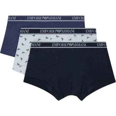 Emporio Armani Short de Bain Boxer à Taille Élastique avec Logo Lettre Lot de 3 Homme bas 111357-3R717-50636 M gray