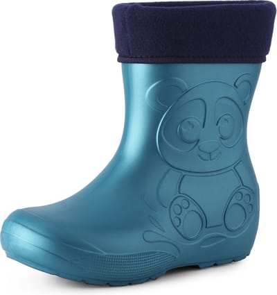 Ladeheid Kinder Regenlaarzen - Thermo Rubberlaarzen Vederlicht - EVA - LA-CA-PandaWinter - Metallic Blauw - 32/33