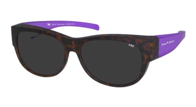 Polar Specs® Overzet Zonnebril PS5097 – Mat Havana Paars – Polariserend Zwart EXTRA DONKER Cat.4 – Medium – Dames