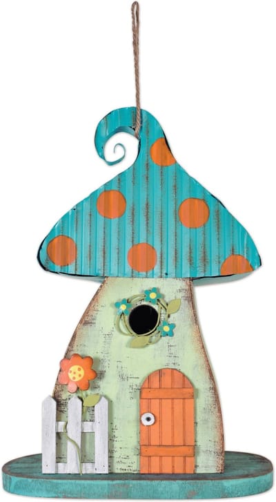 Vista Designs Gnome Collection Vogelhuisje, Blauw, 9,5 x 5,9 x 13,5