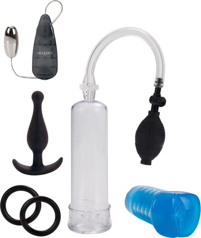 CalExotics - His Ultimate Sta-Hard Kit - Pumps Sets Grijs