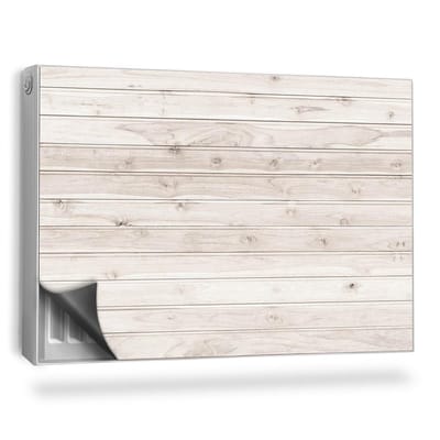Wallfluent Magnetische Radiatorfolie - Magnetische Radiatormat - 90x60 cm - Lichte, Natuurlijke, Dunne Houten Planken - Radiatorbekleding Max Temperatuur 60 Graden - Grijs Borden Magnetische Radiatorbekleding