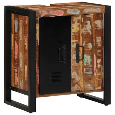 vidaXL - Badkamerkast - Bruin - 55 - x - 35 - x - 60 - cm - Massief - Gerecycleerd - Hout