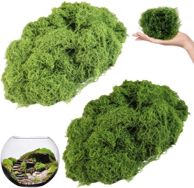 Dailygoods- Kunstmos 100g - Decoratief Mos - Nepmos voor Aquaria - Mosdecoratie voor Muren - Kunstmos voor Creatief Ontwerpen - Zachte Textuur