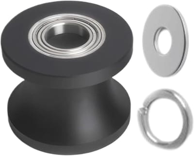 Vervangingswiel Trainer - Roller Onderdeel - Thuisgymnastiek Onderhoud - Stille Werking - Diverse Maten - Zwart