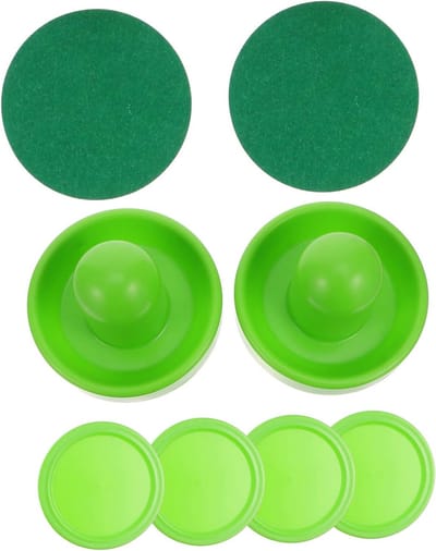 Airhockey Vervangingsset - Pucks en Paddles - Spel Reparatie - Compleet Set - 76 Mm - Groen