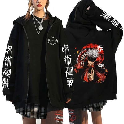 Anime Jujutsu Kaisen Fushiguro Megumi hoodies L black