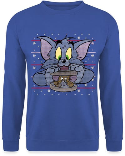 Tom En Jerry Sandwich Ugly Christmas Sweater Sweater Heren