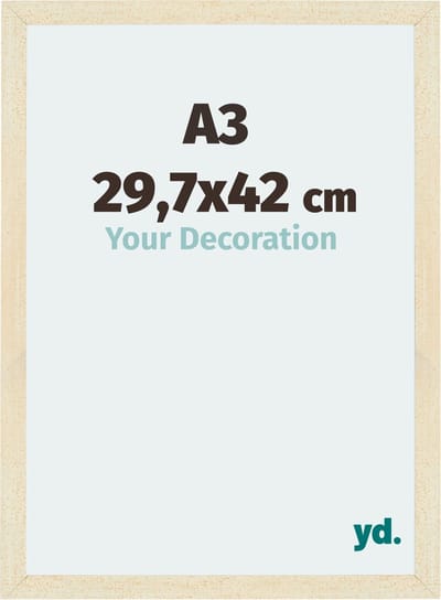 Your Decoration - Fotolijst A3 29,7x42 cm - MDF - Zand Geveegd - Mura