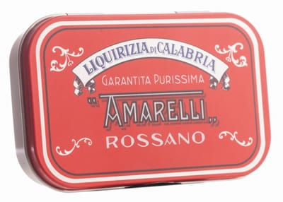 Amarelli Laurierdop liquiriz calabria blikje kleine stukjes 40 Gram