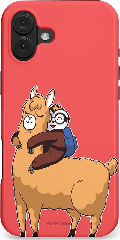 Casetastic hoesje geschikt voor Apple iPhone 16 Plus - MagSafe - Dubbellaagse bescherming - Lui en lekker - Fashion Case - Koraal Goud