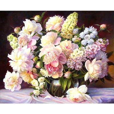 Diamond Painting Kruissteek Kits Diamant Borduurwerk Mozaïek Bloemen Patroon Foto Huisdecoratie 20X30CM gray