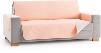 Belmarti Duo bankbeschermer - 130 cm - Zalmroze/Ivoor
