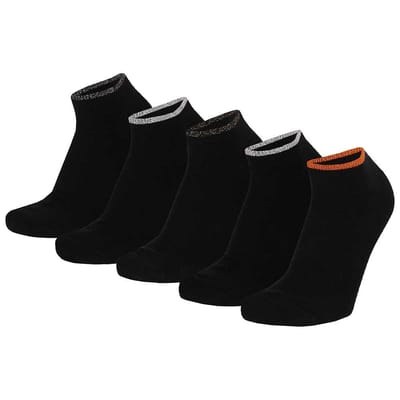 Apollo - Sneakersokken Dames - Zwart - Maat 36/41 - Enkelsokken dames - Sneakersokken dames maat 39 42 - Sneakersokken