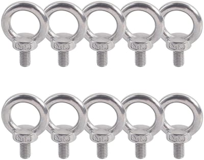 Ringbolts M5*10 van RVS - Duurzame schroeven met schroefdraad, 10 stuks voor bevestiging en montage