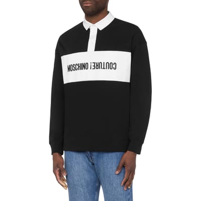 Moschino Regular Long Sleeves Polo Black Size: 48 | Long-Sleeved T-Shirts Outlet | Heren | Wit