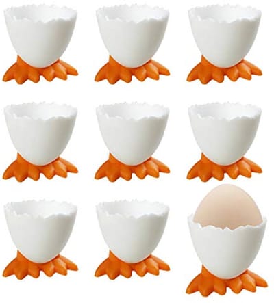 Set van 9 Eierdopjes - Schattige Ronde Eierhouders voor Gekookte Eieren en Snacks