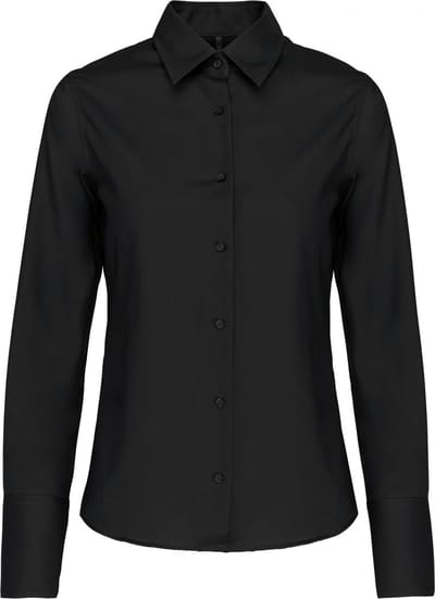 Kariban Dames non-iron blouse lange mouwen K538 - Black - 3XL