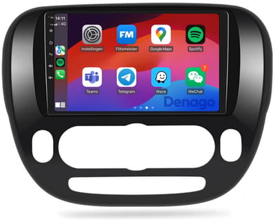 CarPlay autoradio geschikt voor Kia Soul | 2014 t/m 2018 | Android 13 | Draadloos Apple CarPlay & Android Auto | 2GB + 32GB | QuadCore processor | Denago DNG-A198 | 2025 model | 2014 2015 2016 2017 2018 | Bluetooth & Wifi