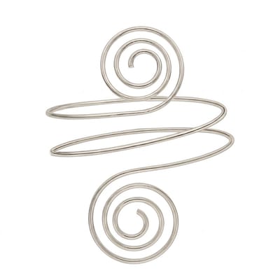 Zilverkleurige spiraal armband voor dames – open verstelbare minimalistische armband