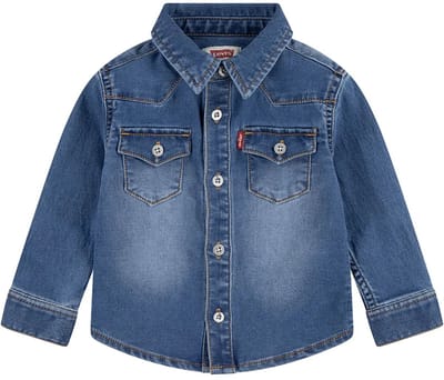 Levi´s ® Kids My First Barstow Overhemd Met Lange Mouwen Blauw 9 Months Jongen