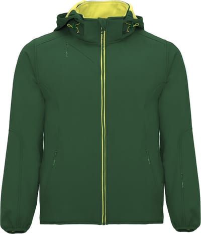 Roly Siberia Softshell Jacket RY6428 - Bottle Green 56/Lime Punch 235 - L