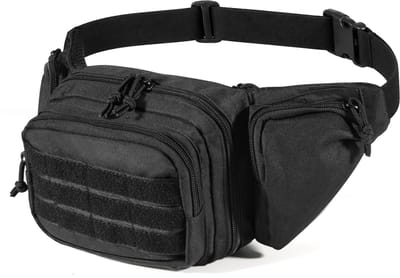 YONO Tactische Heuptas Heren - Tactical Fanny Pack - Outdoor Heuptas - Militaire buideltas - Hiking - Verstelbaar - Zwart