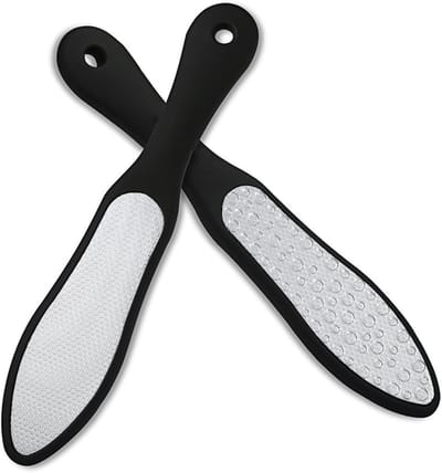 Voetvijl voor Pedicure, Dubbelzijdige Huidverwijderaar voor Dode Huid, Handzaam Voetverzorgingshulpmiddel van Roestvrij Staal met Zachte Silicone Handgreep