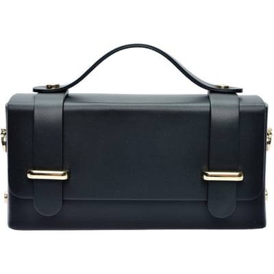 Isabella Rhea Zwart Rundleer Tas
