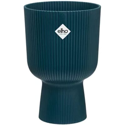 Elho Bloempot Vibes Fold Coupe - Kunststof - Diepblauw - Diam.13,9xh14,5cm