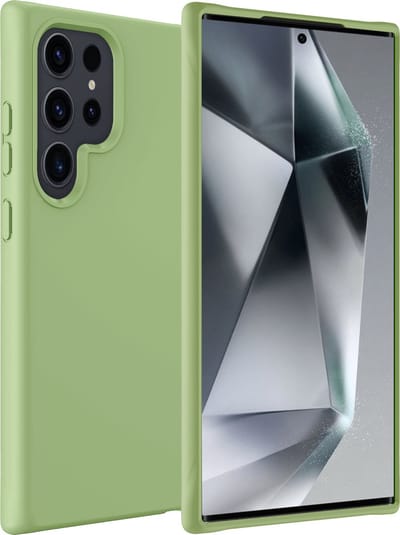 Hoesje Geschikt voor Samsung Galaxy S24 Ultra - Sterk & Shockproof - Hoes Cover - Siliconen Case - Groen