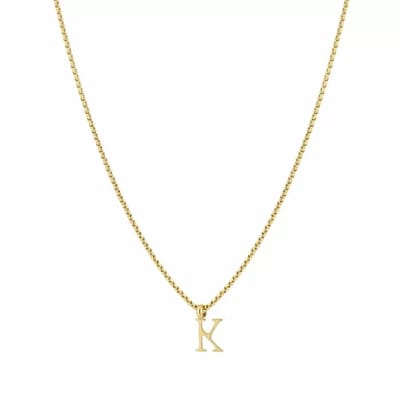 Bijoutheek Collier Letter K Goud