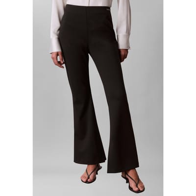 Calvin Klein Ponte Tailored Flare Trouser Black Taglia: XXS | Pantaloni da completo Outlet | Donna | Nero