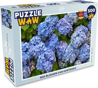 Puzzel Bos bloemen van hortensia - Legpuzzel - Puzzel 500 stukjes