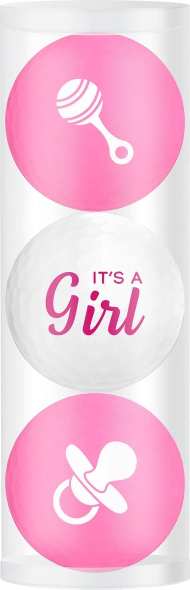 Golfballen Gift Set It's a Girl 3 Ballen