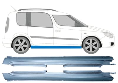 Volledige dorpel voor Skoda Roomster Praktik 2006-2015 / Links / Rechts