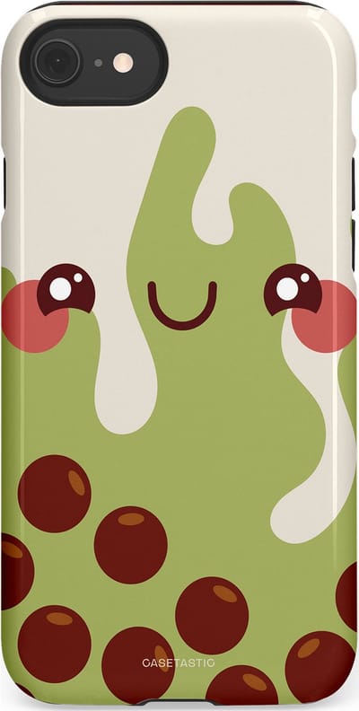 Casetastic Hoesje Geschikt voor Apple iPhone 7/8/SE - Stijlvolle Beschermende Duo-layer Case - Smeltende pistache bolletjes