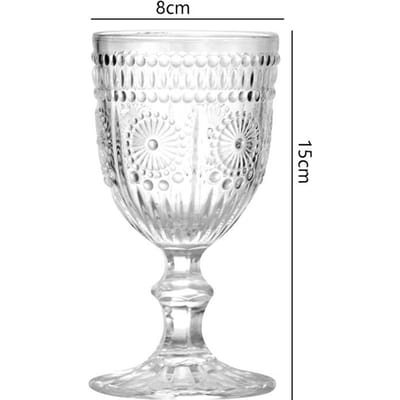 Verre à Vin Rouge Style Nordique 300ml/260ml Verre à Cocktail de Fête Coupe à Champagne Transparente Exquise avec Relief Calice de Bar Ustensiles à Vin 1pcs white