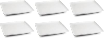 BonBistro Ontbijtborden / Dessertborden Yong Squito 23 x 23 cm - Wit - 6 stuks