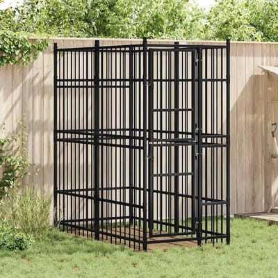vidaXL - Hondenkennel - 1,84 - m² - staal