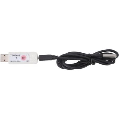 USB Computertemperatuursensor Datalogger Temperatuur Alarm voor Binnen Buiten Computerruimte Magazijn Monitoring black