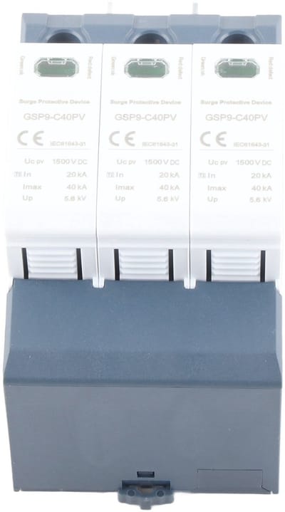 40KA 3P 1500VDC overspanningsbeveiliging DIN-railmontage laagspanning fotovoltaïsche overspanningsbeveiliging