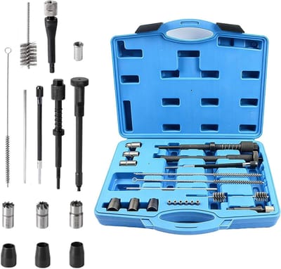 Injector Zitting Freesset - Injector Reinigingsset Diesel - Diesel Injectoren Onderhoud - Precisie Centrering - 21 Delig - Niet Van Toepassing