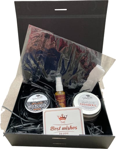 Giftbox Moroccan Hammam - Arganolie - Savon Beldi- Ghassoul - Kessa