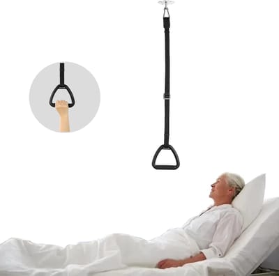 Bedtrapeze - Mobiliteitshulp - Ouderen Zelfstandig - Plafondmontage - 14x10.2cm - Zwart