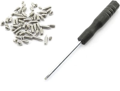 Schroefset Riem Gesp - Bevestigingsmateriaal Set - Reparatie Handtas - Inclusief Schroevendraaier - 6 Maten Schroeven - Zilver