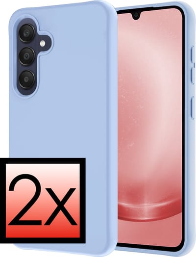 Hoesje - 2 Stuks - Geschikt voor Samsung Galaxy A26 - Sterk & Shockproof - Case Siliconen - Back Cover - Telefoon Hoes - Lichtblauw