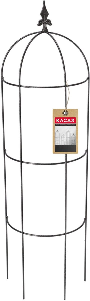KADAX Rankobelisk van gepoedercoat staal, 3D-rankobelisk, klimhulp, obelisk, vrijstaande rankzuil, ranktoren, rankhekje (H: 120 cm, halfrond)